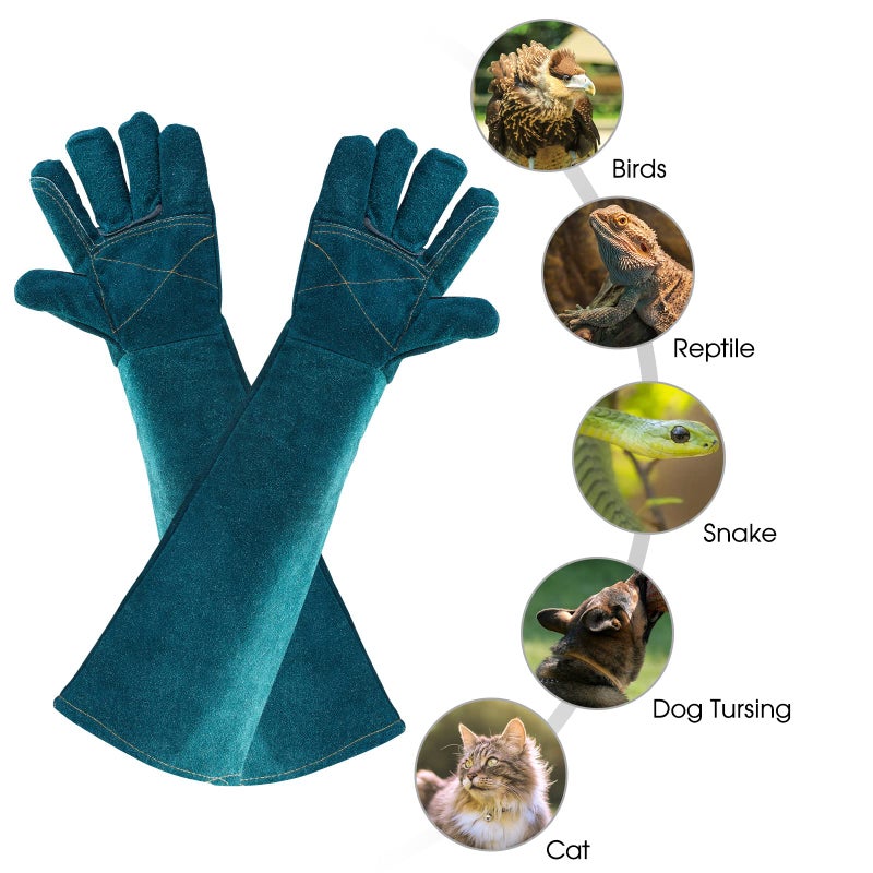 AOWPFVV Animal Handling Gloves Bite Proof Multipurpose Pet Glove for Trips to Vet Grooming Puncture Proof Training Anti-Bite Scratch for Cat Dog Snake Falcon Grabbing Reptile - Image 5